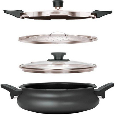 

Pigeon All in one Super cooker 3 L Pressure Cooker with Induction Bottom(Aluminium)