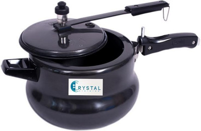 

Crystal Cuisinier India Gold Hard Anodized Non Stick Induction Base Handi 5 L Induction Bottom Pressure Cooker & Pressure Pan(Hard Anodized)