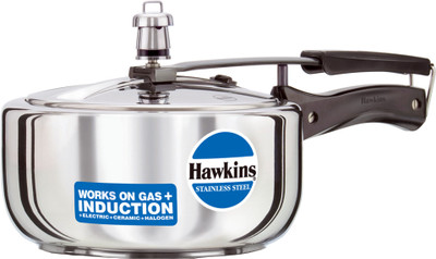 HAWKINS Stainless Steel HSS3W 3 L Induction Bottom Pressure Cooker(Stainless Steel)