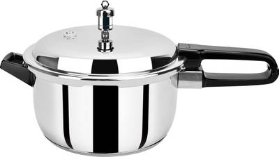 Pristine Induction Compatible 5 L Pressure Cooker (Induction Bottom, Stainless Steel) 