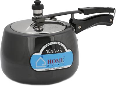 Home Zone Hard Annodised Pressure Kalash Cooker Inner Lid with Stainless Steel Lid 3 L Induction Bottom Pressure Cooker  (Hard Anodized)