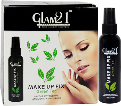 

Glam 21 Green Tea Make Up Fix Longlasting & Moisturing Spray Pack of 12 Primer - 80 ml(MF-001)