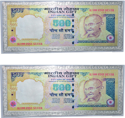 

Kataria Jewellers 500 Rupees Silver Printed Currency