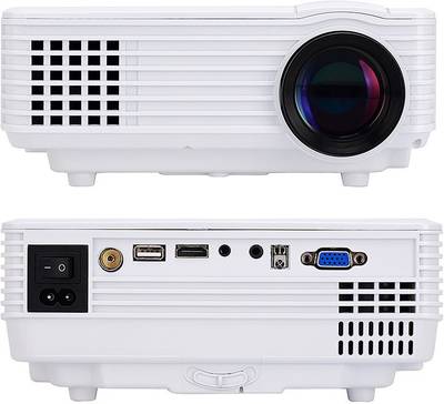 IBS 800 Lumens RD-805 Mini LED TV Smart Lcd Video Home Theater 1080P Movie Cinema Digital Media Player 20000/30000 Hours 5 Inch Black Portable Projector (WHITE, BLACK) 
