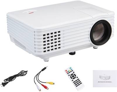 IBS 800 Lumens RD-805 Mini LED TV Smart Lcd Video Home Theater 1080P Movie Cinema Digital Media Player 20000/30000 Hours 5 Inch Black Portable Projector (WHITE, BLACK) 