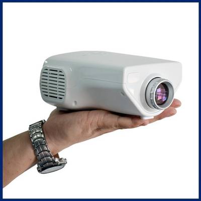 IBS MINI LED 100 LUMENS for TV,DVD,PC with SD,USB,AV In VGA,HDMI,Coaxia HOME CINEMA THEATER HD Portable Projector (White) 