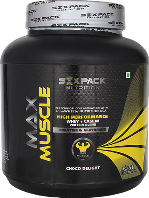 

Six Pack Nutrition Max Muscle Weight Gainers/Mass Gainers(2000 g, Choco Delight)