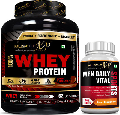 

MuscleXP Men Daily Vital Sports + Whey Protein(2 kg, Chocolate)