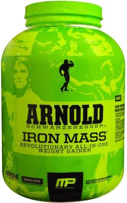 

MusclePharm Arnold Schwarzenegger Series Iron - 5 Lbs Weight Gainers/Mass Gainers(2.27 kg, Banana, Cream)