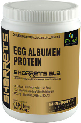 

Sharrets Nutritions Egg Albumen Powder - No Flavor, No Sweetner, No Color Egg Protein(200 g, UNFLAVORED)