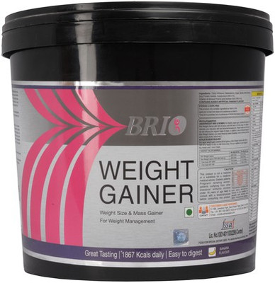 

Brio Weight Gainer Weight Gainers/Mass Gainers(5 kg, Banana)