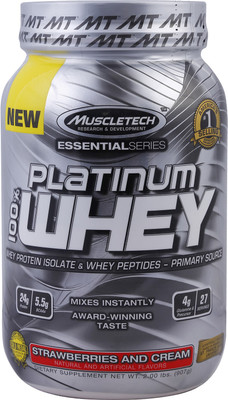 

Muscletech Platinum 100% Whey Protein(907 g, Strawberry, Cream)