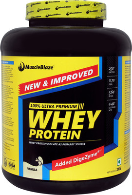 MuscleBlaze 100% Whey Protein(2 kg, Vanilla)
