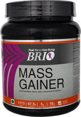 

Brio Mass Gainer Weight Gainers/Mass Gainers(500 g, Banana)