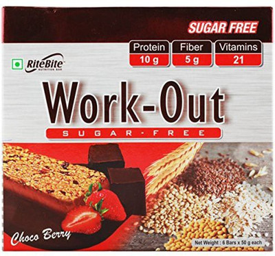 

RiteBite Rite Bite work out Bar Protein Bars(50 g, Choco Berry)