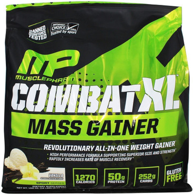 

MusclePharm XL Mass Gainer Combat Weight Gainers/Mass Gainers(5.44 kg, Vanilla)