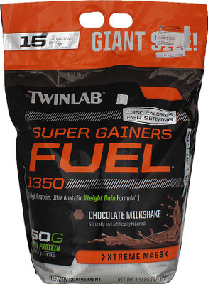 

TWINLAB Super Gainers Fuel Weight Gainers/Mass Gainers(5.4 kg, Chocolate)