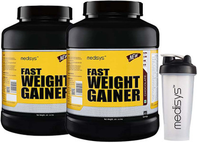 

Medisys Medisys Fast Weight Gainer Chocolate 3Kg-Pack of 2 [Free Shaker] Whey Protein(3 kg, Chocolate)