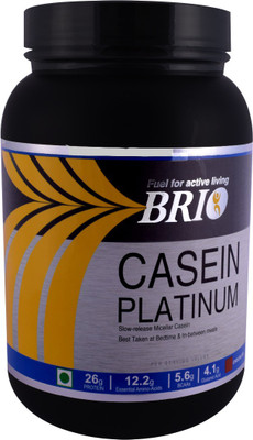 Brio Casein Platinum Casein Protein(1 kg, Cookies & Cream)