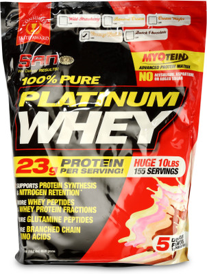 

SAN 100% Pure Platinum Whey 10lbs Whey Protein(4628 g, Creamy Vanilla)