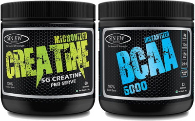 

Sinew Nutrition Micronised Creatine Monohydrate - 300g and Instantized BCAA 2:1:1, 200gm BCAA(500 g, Unflavored)