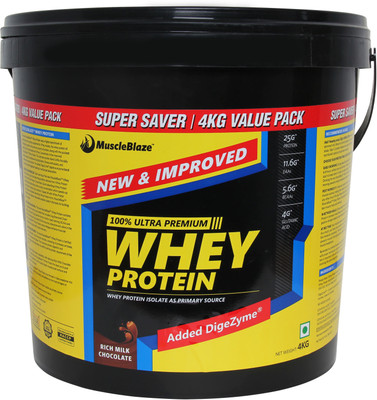 

MuscleBlaze 100% Ultra Premium Whey Protein(4 kg, Rich Milk Chocolate)