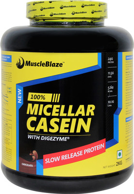 

MuscleBlaze 100% Micellar Casein Protein(2 kg, Chocolate)