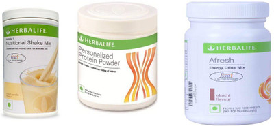 

Herbalife Formula 1 Vanilla Combo (Personalised protein & Afresh Elachi) Protein Blends(750 g, Vanilla)
