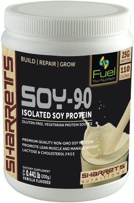 

Sharrets Nutritions NON GMO ISOLATED SOY PROTEIN VANILLA FLAVORE Plant-Based Protein(200 g, Vanilla)