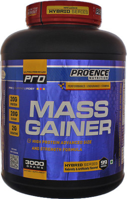 

Proence Mass Gainers Weight Gainers/Mass Gainers(3000 g, Strawberry)