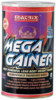

Matrix Nutrition Super Mega Gainer ,1 Kg Weight Gainers/Mass Gainers(1000 g, Chocolate)