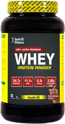 

HealthVit Fitness 100% Ultra Premium Whey Protein Whey Protein(1 kg, Café Mocha)