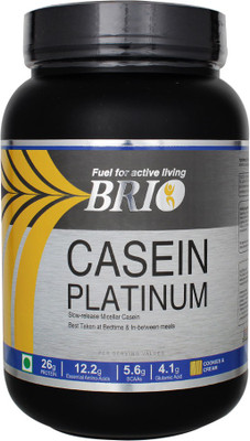 

Brio Casein Platinum Casein Protein(1 kg, Cookies, Cream)