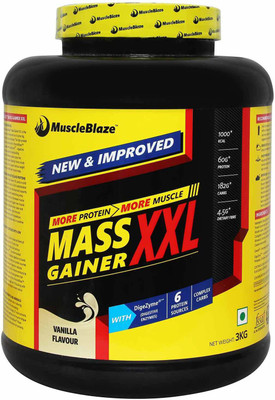 

MuscleBlaze Mass Gainer XXL Weight Gainers/Mass Gainers(3 kg, Vanilla)