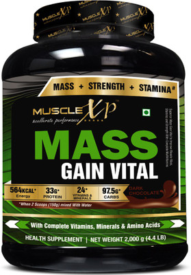 

MuscleXP With Protein Weight Gainers/Mass Gainers(2 kg, Dark Chocolate)