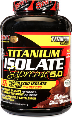 

SAN Titanium Isolate Supreme 5lbs Whey Protein(2277 g, Delicious Milk Chocolate)