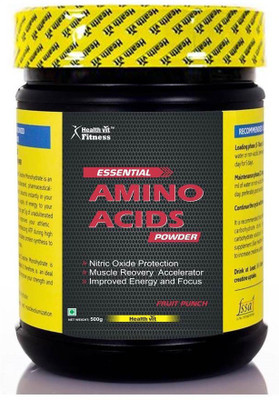 

HealthVit Essential Amino Acid Pre/Post Workout Powder, 500 gm Fruit Punch Flavour BCAA(500 g, Fruit Punch Flavour)