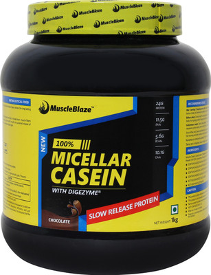 

MuscleBlaze 100% Micellar Casein Protein(1 kg, Chocolate)