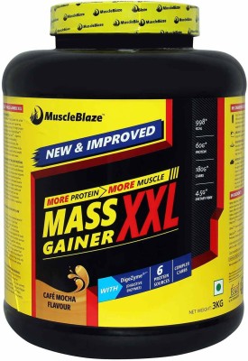 

MuscleBlaze Mass Gainer XXL Weight Gainers/Mass Gainers(3 kg, Cafe Mocha)