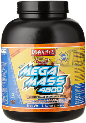 

Matrix Nutrition Mega Mass 4600 - 3 Kg Weight Gainers/Mass Gainers(3000 g, Chocolate)