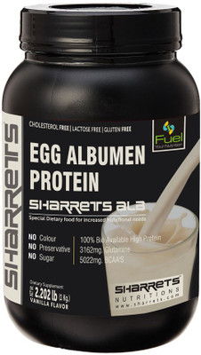 

Sharrets Nutritions White Albumen Protein Vanilla Flavor (2.202lb) Egg Protein(1000 g, Vanilla)