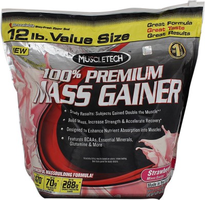 

Muscletech 100% Premium Weight Gainers/Mass Gainers(5.44 kg, Strawberry)