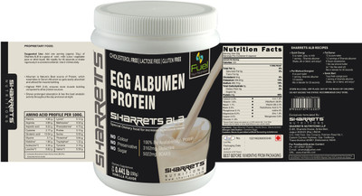 Sharrets Nutritions White Albumen Protein Vanilla Flavor Egg Protein(200 g, Vanilla)
