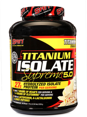 

SAN Titanium Isolate Supreme 5lbs Whey Protein(2239 g, Vanilla Sundae)