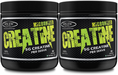 Sinew Nutrition Micronized Creatine Monohydrate 300gm / 0.66 lb - Unflavoured (Pack of 2) Creatine(600 g, Unflavored)