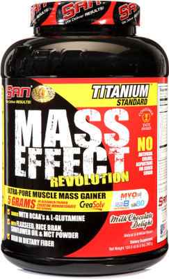 

SAN Mass Effect Revolution 6.6lbs Weight Gainers/Mass Gainers(2993 g, Milk Chocolate Delight)