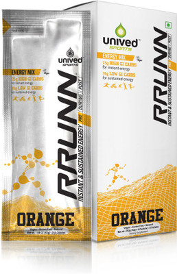 

Unived RRUNN Pre Instant & Sustained Energy Sports Mix Nutrition Drink(250 g, Orange Flavored)
