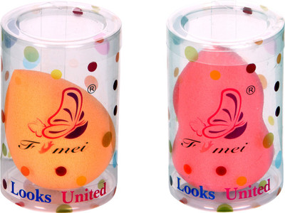 

Looks United 2 Pc Makeup Beauty Foundation Sponge Blender