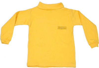 

Hey Baby Turtle Neck Striped Boys Pullover, Yellow
