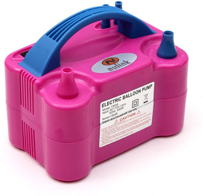 

NuLink Electric Portable Dual Nozzle Balloon Blower Pump Inflation Balloon Pump(Pink, Blue)